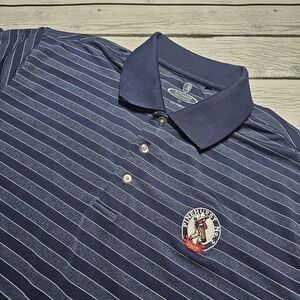 Putterboy Performance Polo Pinehurst 1895 Blue Striped Men's Size Large‎